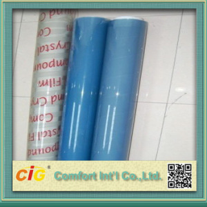 Clear Plastic PVC Film in Blue Tone